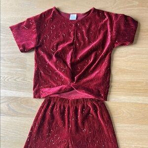 Zara Kids Red Matching Set, size 9, used but in like-new condition